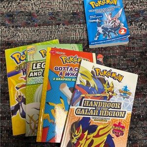 Pokemon Kids Books Set - Blue, Yellow, Red, Green Covers